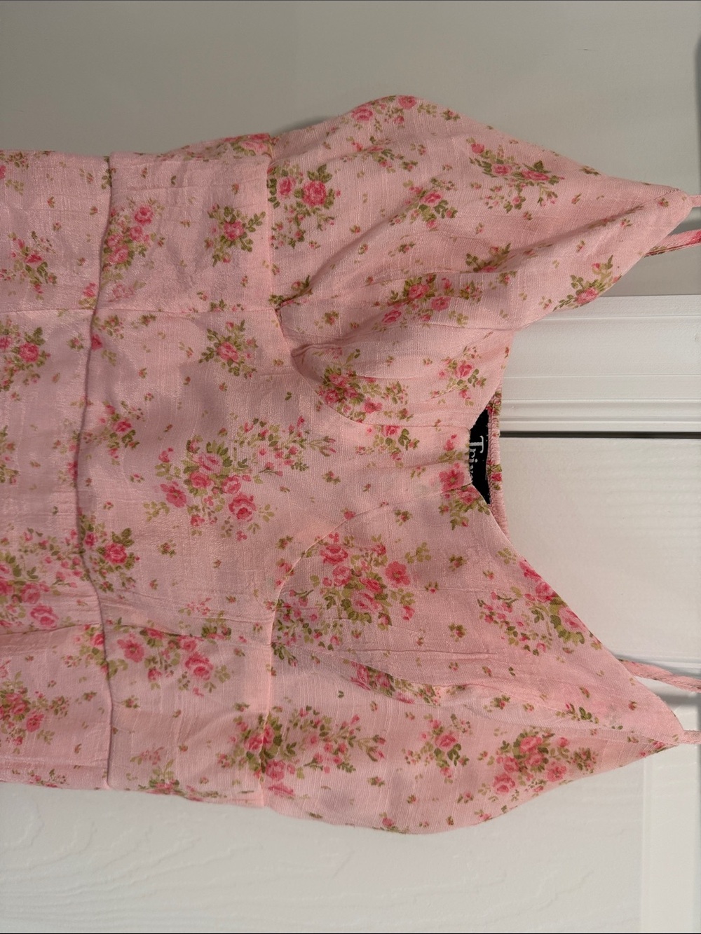 Pink Floral Tiered Dress - Picture 3 of 3